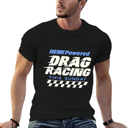 Dodge Drag Racing - Black, Small, Unisex,, Crew Neck, Classic Fit, 100 Polyester, Licensed Design, Racing Enthusiasts, All Ages  Trendy Pattern T-Shirt