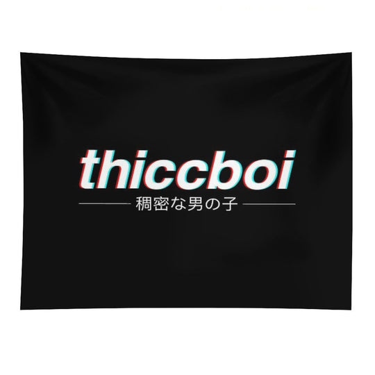 Aesthetic Japanese Thicc Boi Logo Tapestry