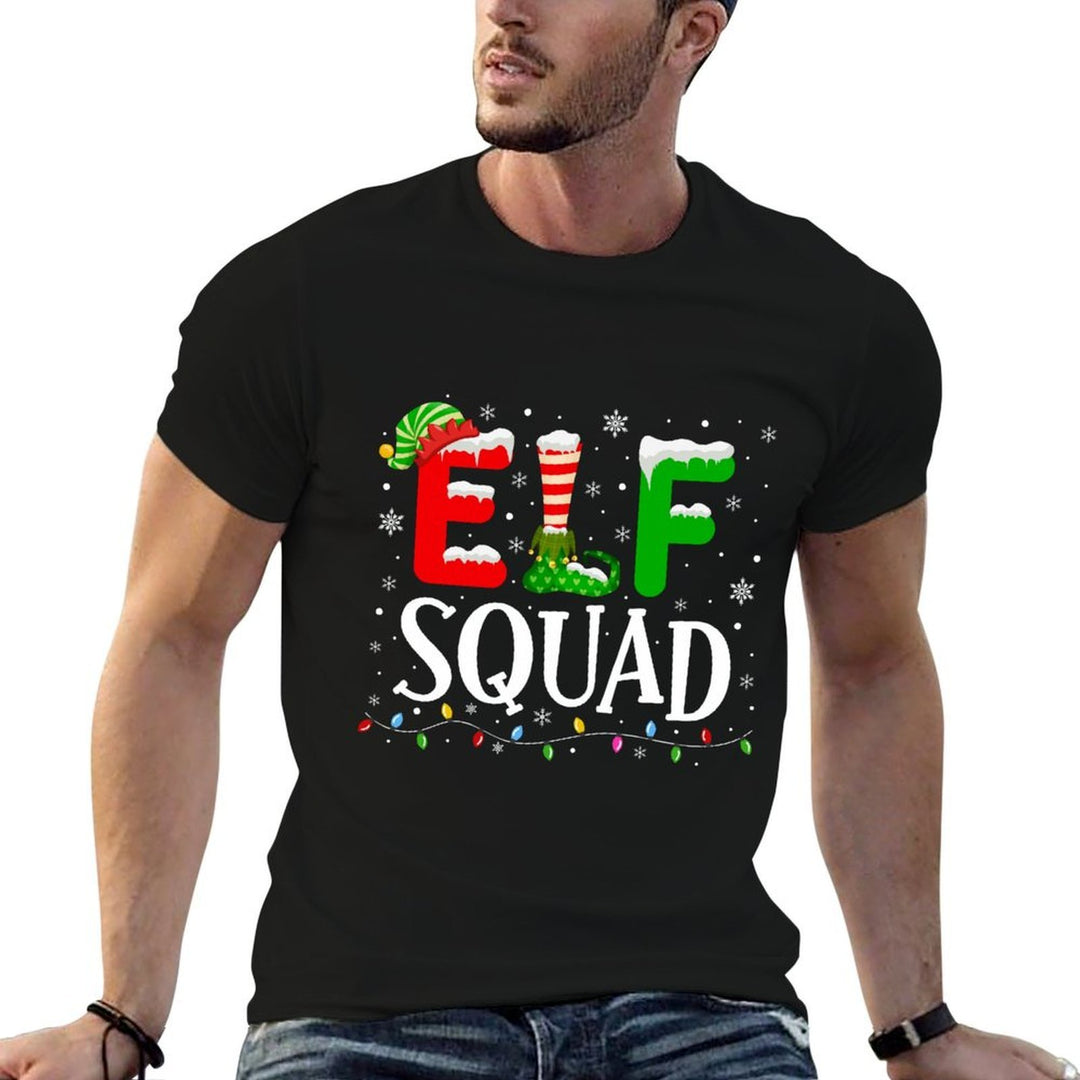 Xmas Elf Squad Family Matching Group Christmas  Fade-proof Color T-Shirt