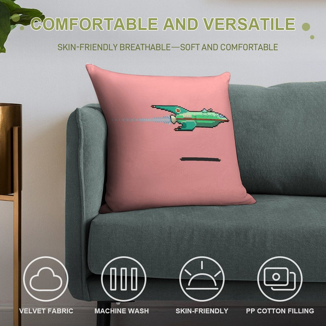 Space Delivery Ship Soft Warmth Comfort Throw Pillow