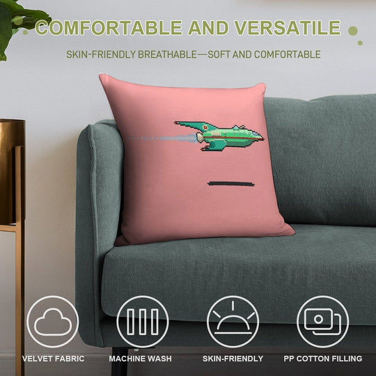 Space Delivery Ship Soft Warmth Comfort Throw Pillow