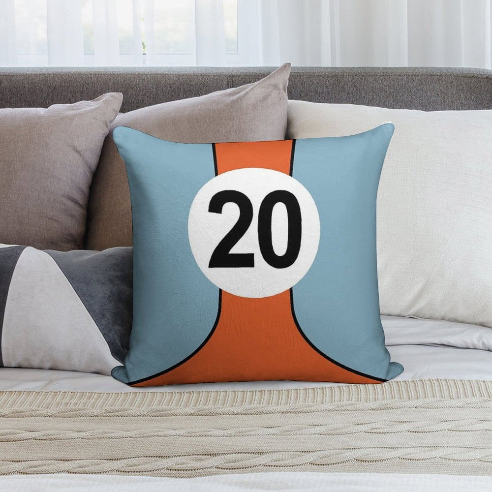 Racing Colours No20 Soft Short Plush Fabric Throw Pillow