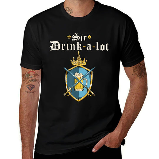 Funny Knight Sir Drink-a-lot, Renaissance Festival Ren Faire  Lightweight T-Shirt