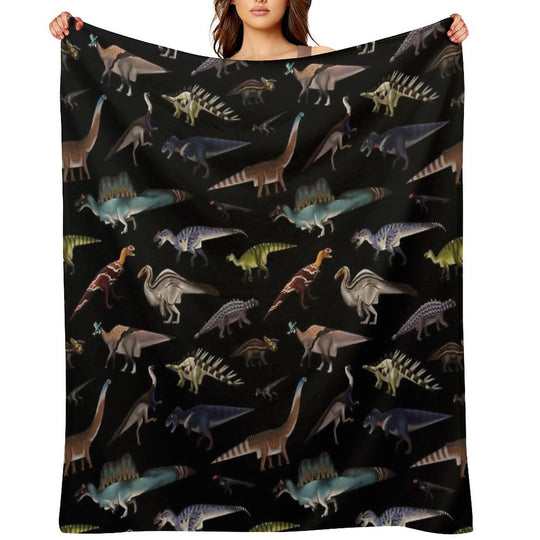 Dinosaurs Shrink-resistant Throw Blanket