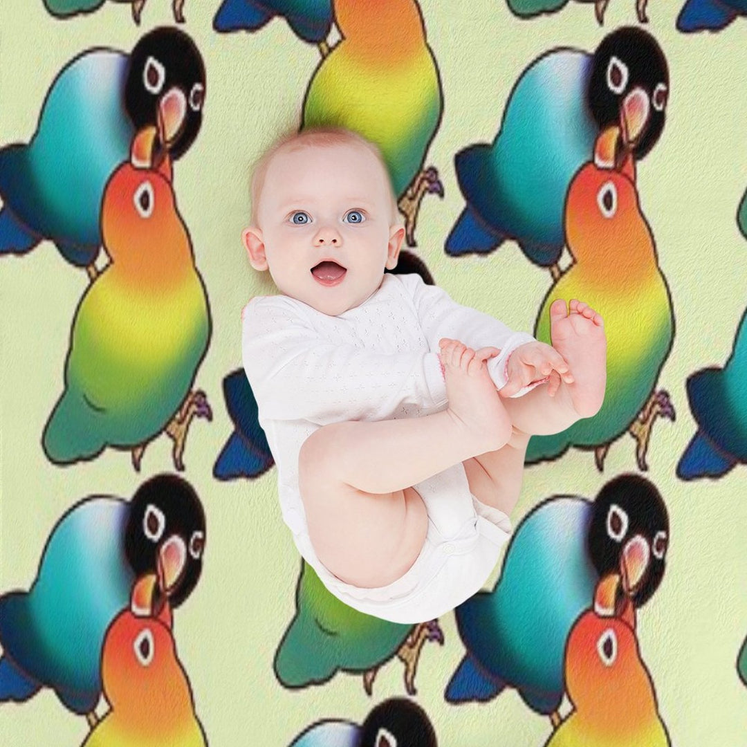 LOVEBIRDS T-SHIRTS Machine-washable Throw Blanket