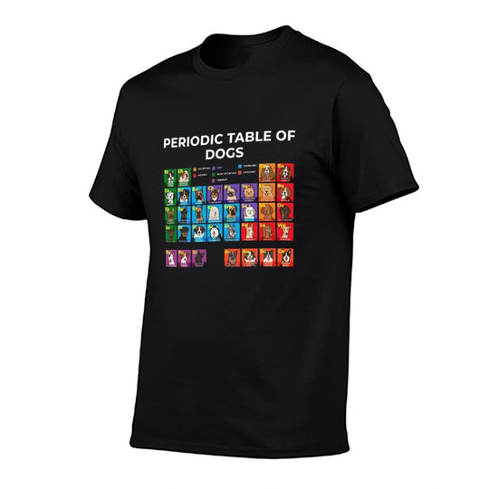 Periodic Table of Dogs, Dog Lover, Funny Science  Fade-proof Color T-Shirt