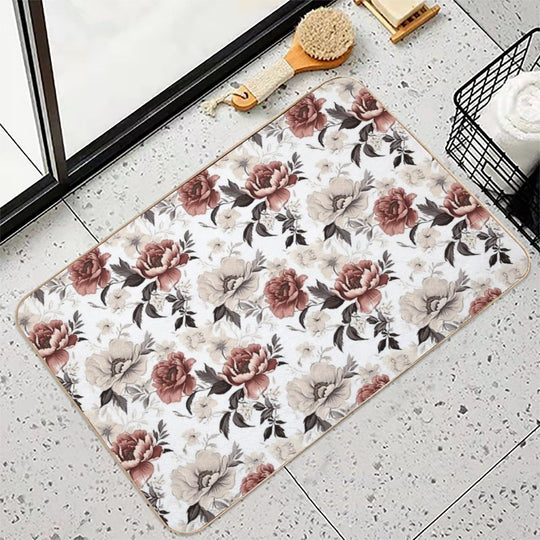 Royal Flower  Repositionable Bath Mat