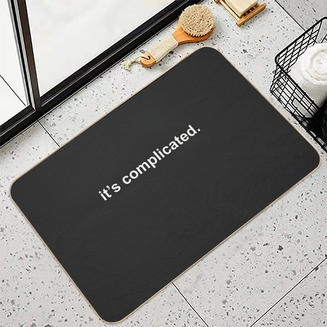 It's Complicated Dating Status  Easy Maintenance Bath Mat