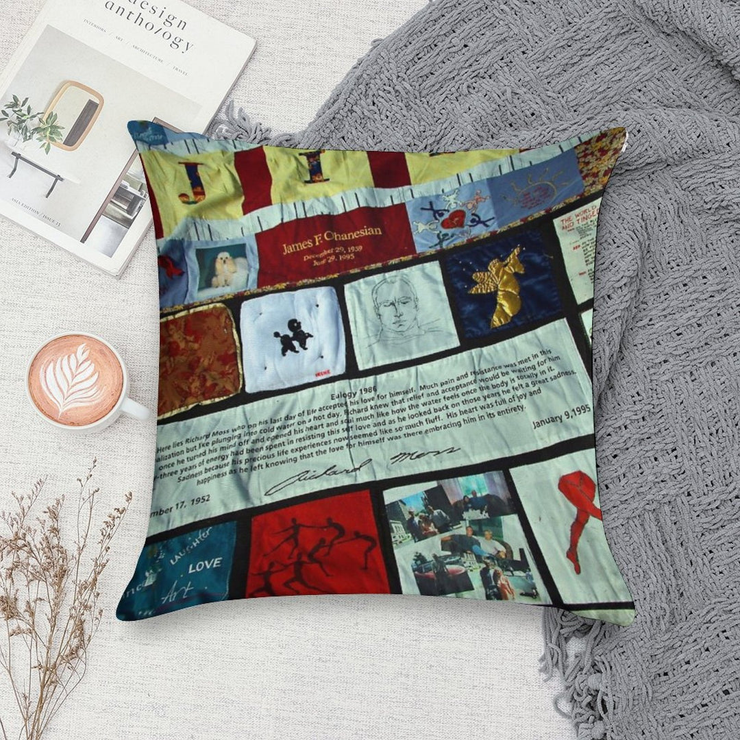 AIDS Quilt - 1 Soft Multiple Sizes Throw Pillow