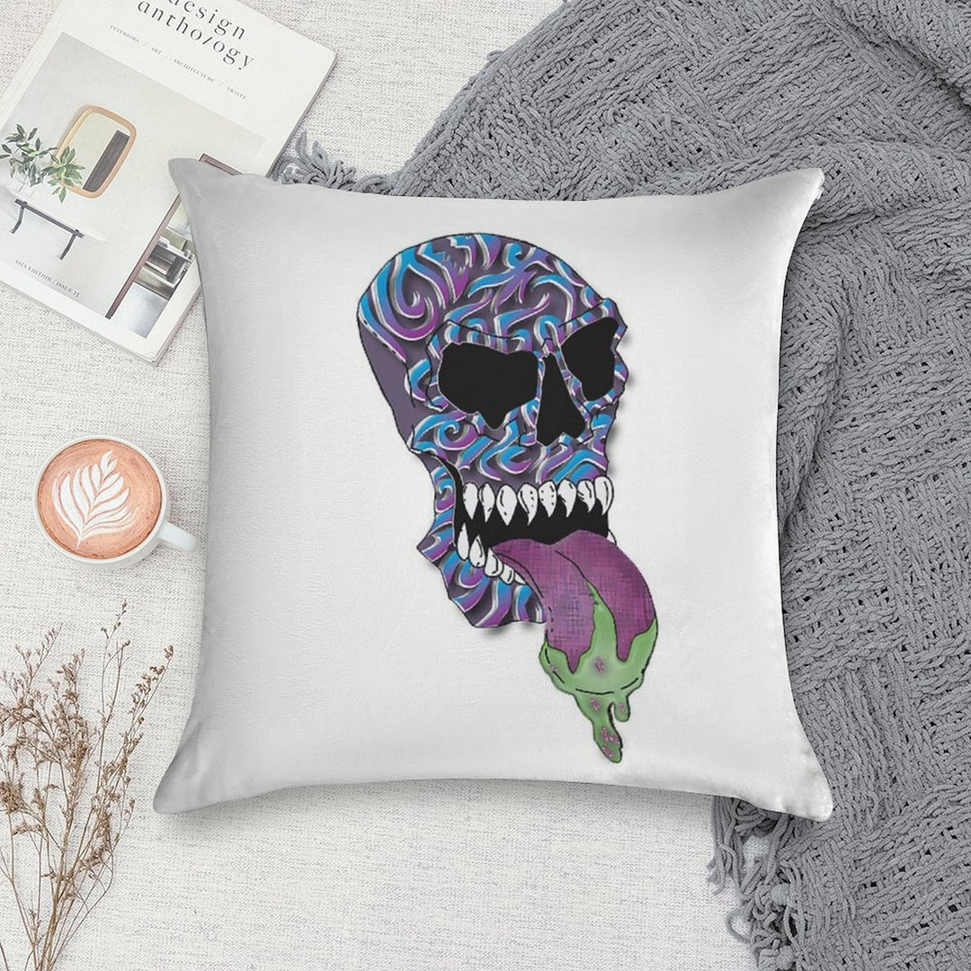 Purple Skull Soft Anti-Pilling Throw Pillow