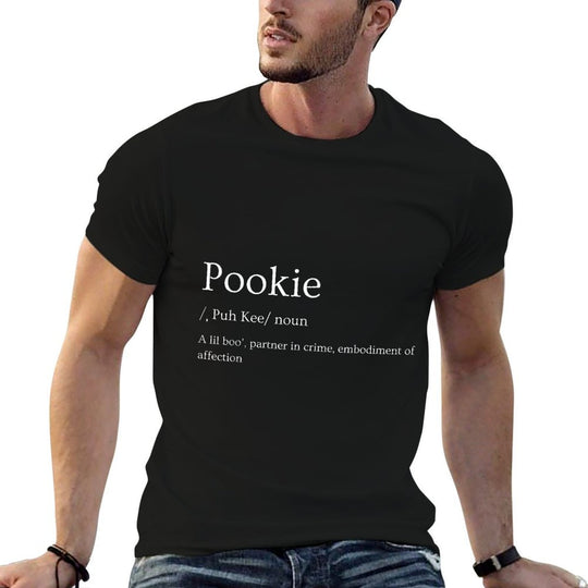 Onward! Pookie - Womens X-Small Black Meme - - Mock Collar - Regular Fit - Imported  Vintage-inspired T-Shirt