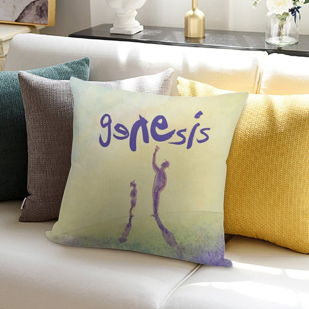 Genesis The Band Soft Hidden Zipper Throw Pillow