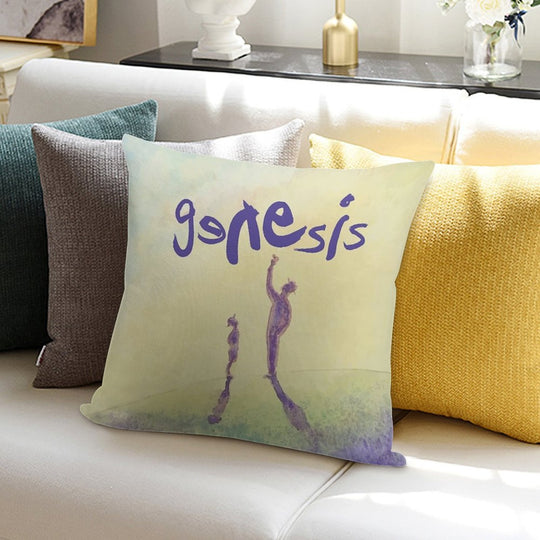 Genesis The Band Soft Hidden Zipper Throw Pillow