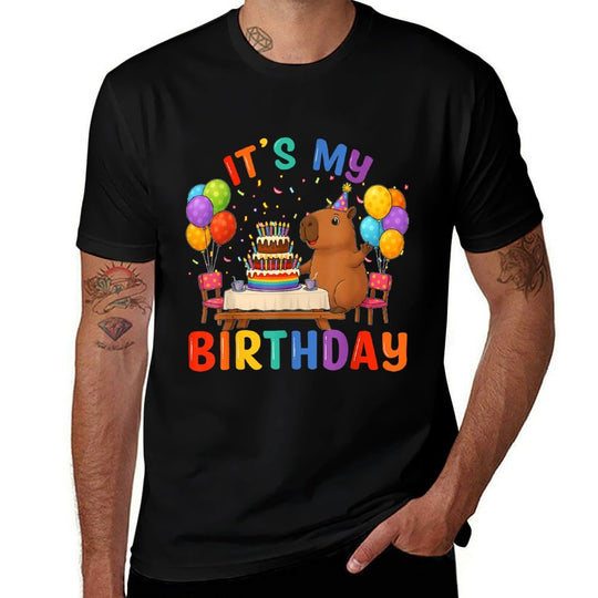 Its My Birthday Capybara Lovers Birthday Party Kids  Classic T-Shirt