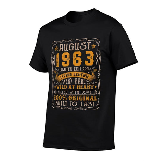 60 Year Old Bday Vintage Born In August 1963 60th Birthday  Trendy Pattern T-Shirt