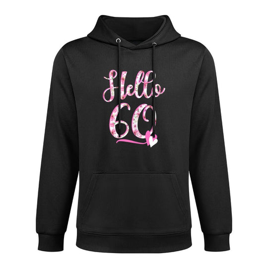 Hello Sixty 60 Years Old 60th Birthday Women's Gifts Flowers Machine Washable Hoodie