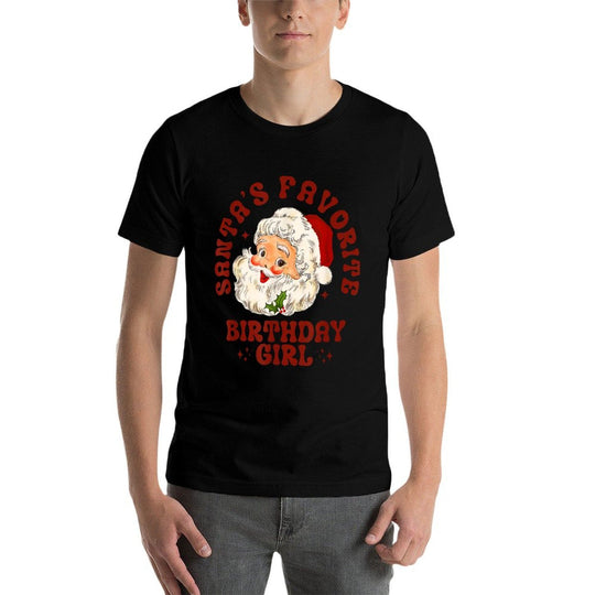 Santas Favorite Birthday Girl Cute Girls Christmas Birthday  Vintage-inspired T-Shirt