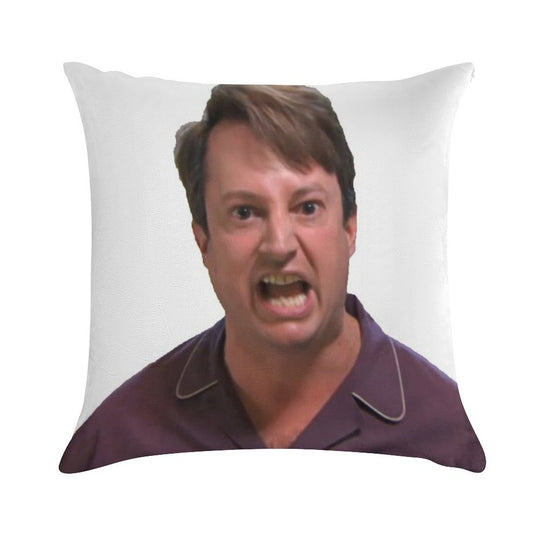 Mark Corrigan Christmas Soft Short Plush Fabric Throw Pillow