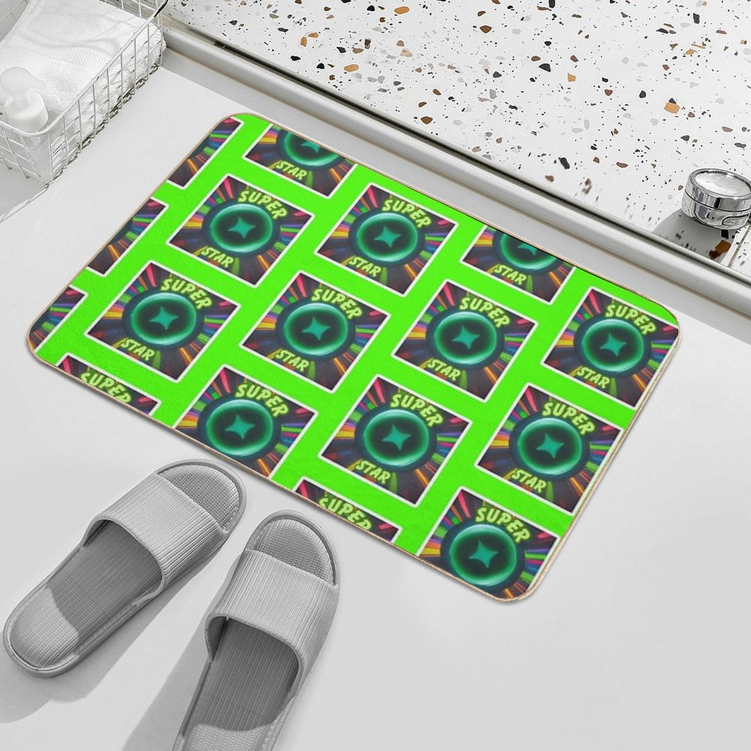 Super Star Neon Design  Slip-Resistant Bath Mat