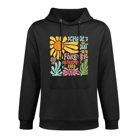 Schools Out Forever Retirement 2025 Retired Teacher Summer Pilling-Resistant Hoodie