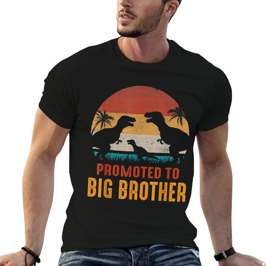Promoted To Big Brother Dinosaur Family Matching  Eco-friendly Material T-Shirt