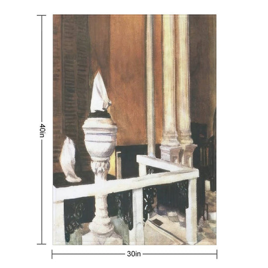 Baptistry of St  John S   1929 by Edward Hopper Shrink-resistant Throw Blanket