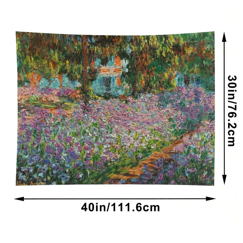 Irises In Monet's Garden At Giverny by Claude Monet Tapestry