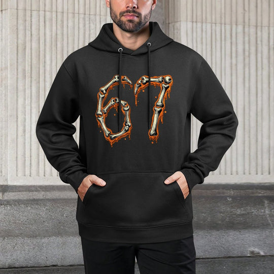 Funny Number 6 7 67 Meme Costume Matching Group Halloween Casual Wear Hoodie