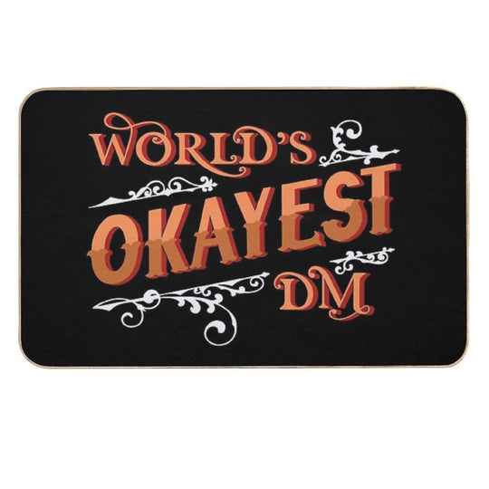 World's Okayest DM Durable Bath Mat