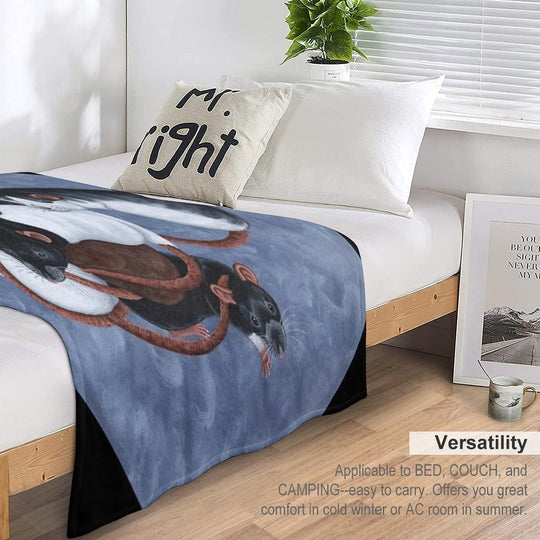 Rat Pile Anti-pilling Throw Blanket