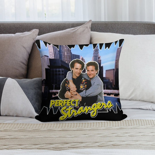 Perfect Strangers Larry Balki Retro Throwback Chicago Skyline Tribute Soft Durable Construction Throw Pillow