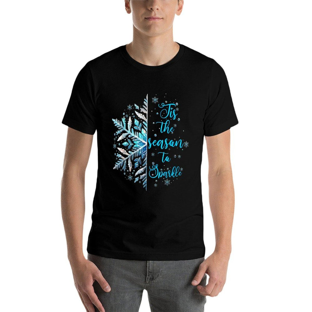 Tis The Season to Sparkle Snowflake Christmas Holiday Xmas  Quick-drying T-Shirt