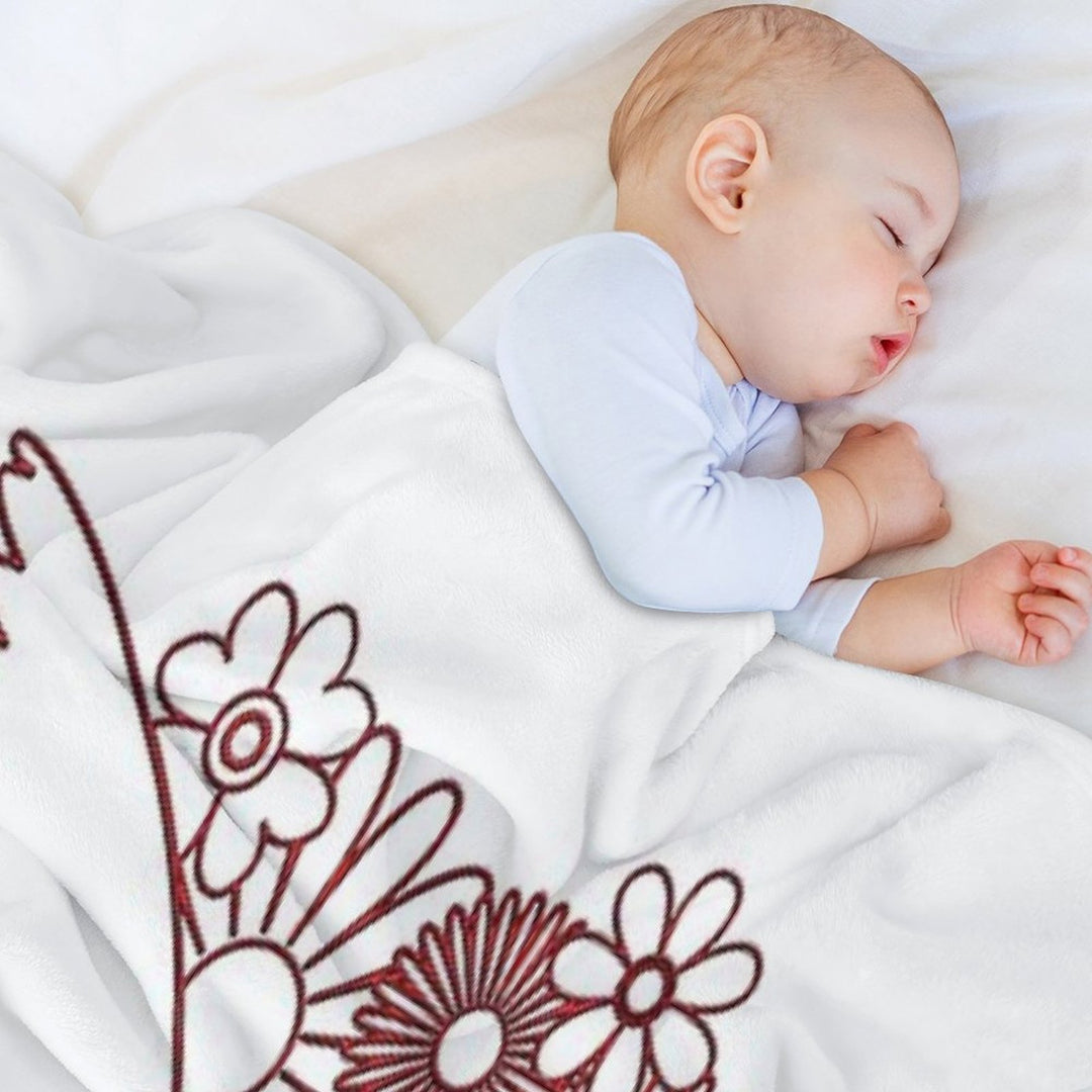 Picaflor Red Flowers Day of Dead Picaflor Clothing Shrink-resistant Throw Blanket