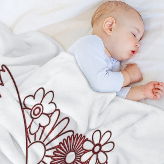 Picaflor Red Flowers Day of Dead Picaflor Clothing Shrink-resistant Throw Blanket