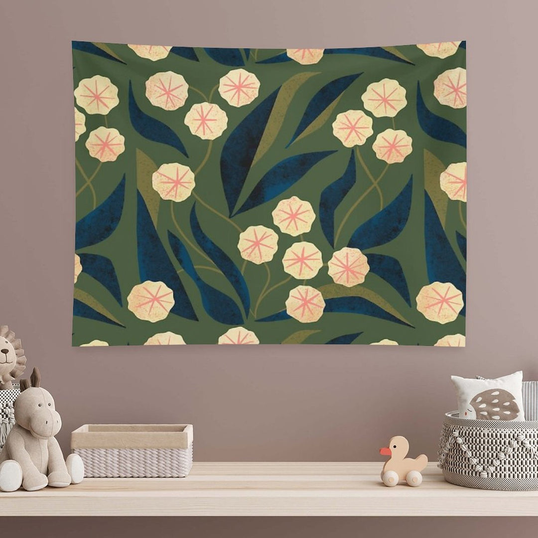 Green Floral Tapestry