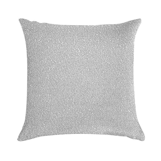 The Entire Bee Movie Script Soft Reinforced Edging Throw Pillow