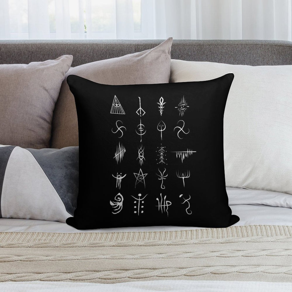 Bloodborne Caryll Runes Soft Shrink-Resistant Throw Pillow