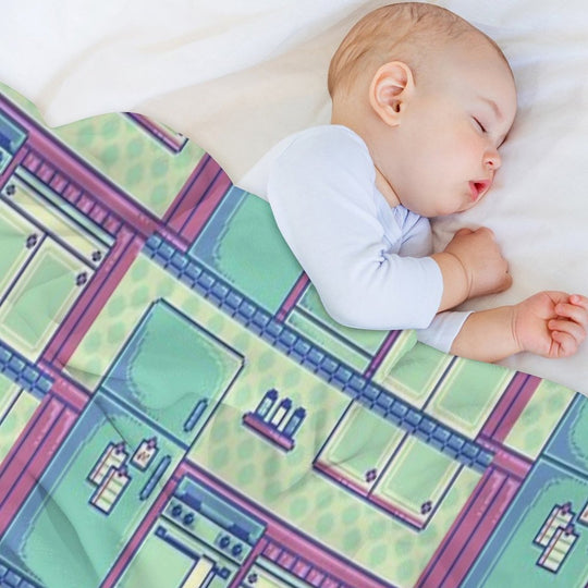 Kitchen (Pixel) Plush Throw Blanket