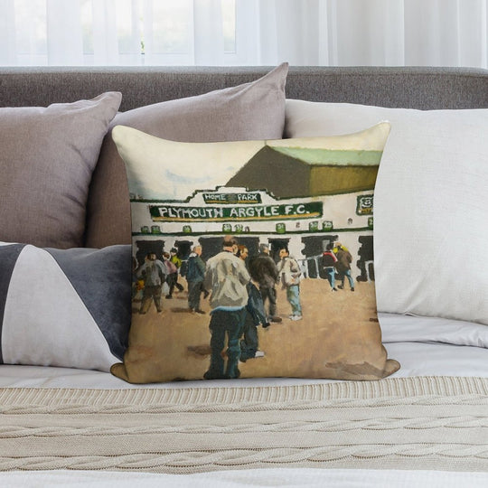 Plymouth Argyle Soft Hidden Zipper Throw Pillow