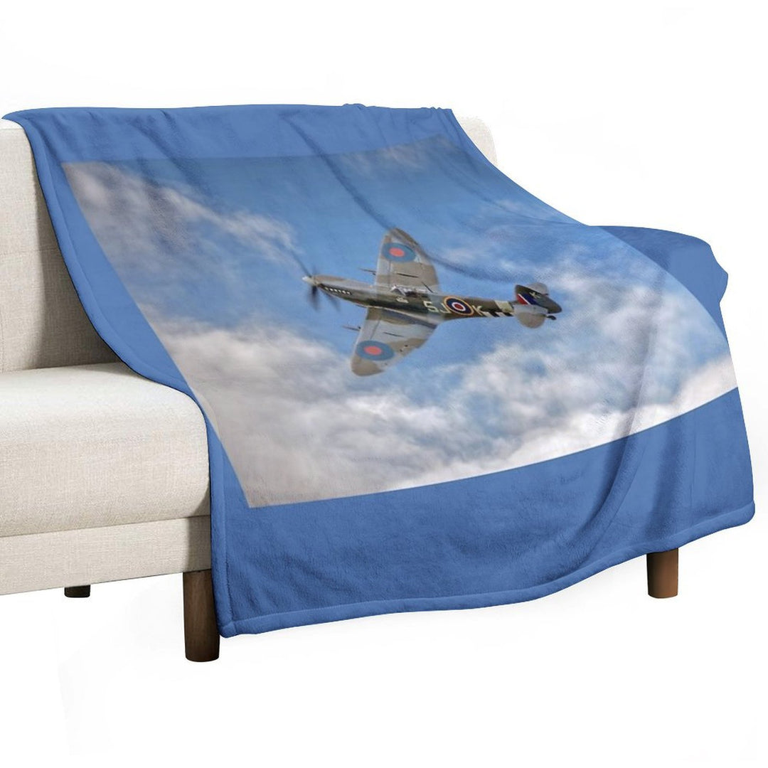 Spitfire LF IX 126 Squadron Eco-conscious Throw Blanket