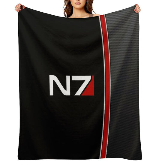 N7 Mass Effect Emblem! Travel-friendly Throw Blanket