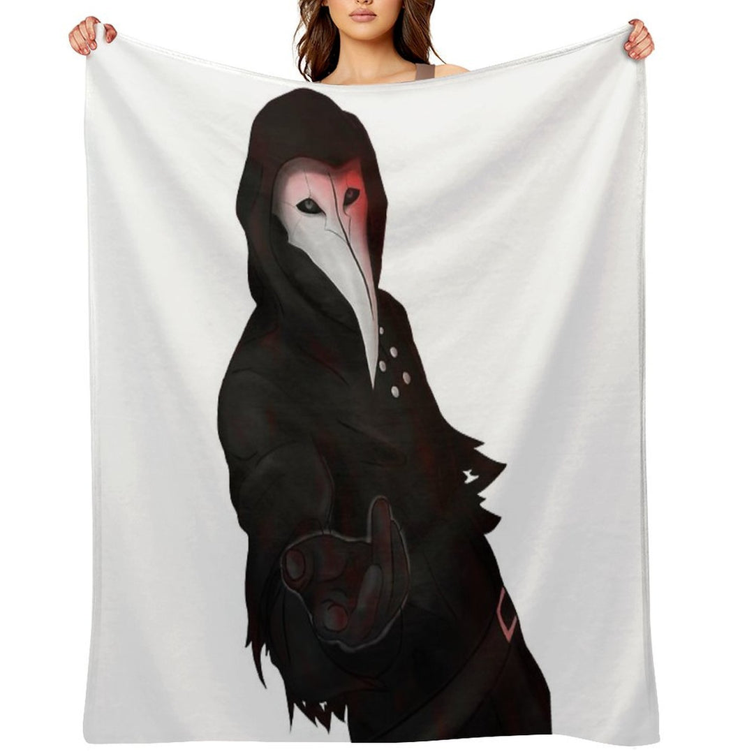 SCP-049 Plague Doctor Shrink-resistant Throw Blanket
