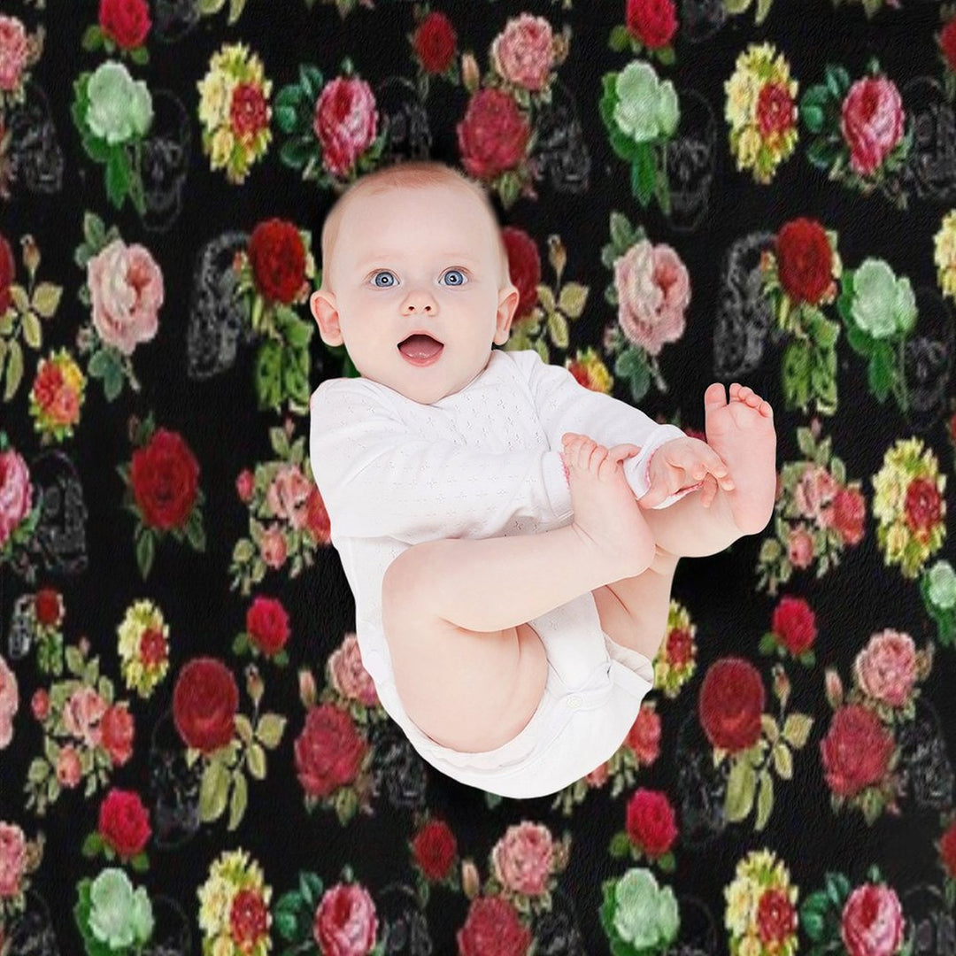 Victorian Death in Black Multi-functional Throw Blanket