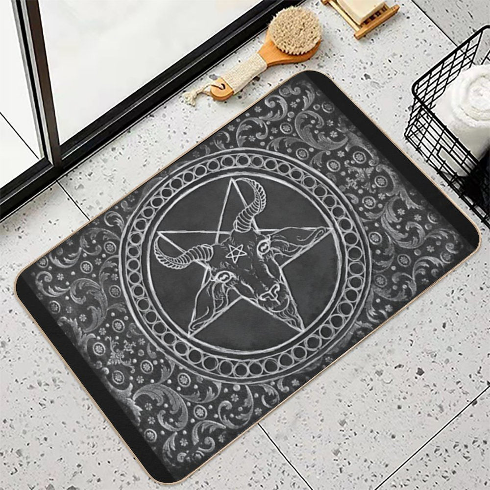 Ornate Baphomet  Odorless Bath Mat