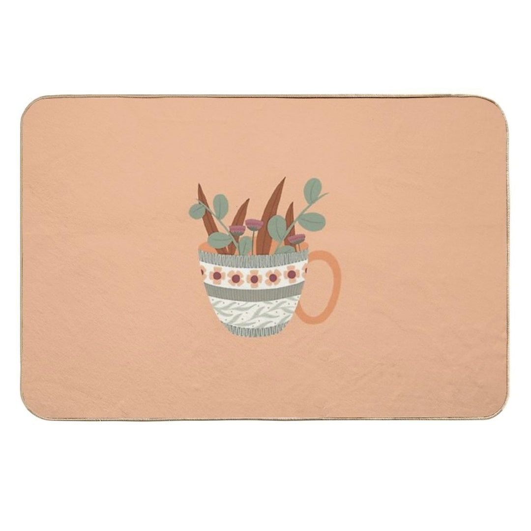 Flower Mug 7  Odorless Bath Mat