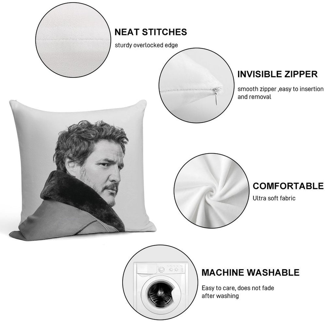 Pedro Pascal Soft Multiple Sizes Throw Pillow