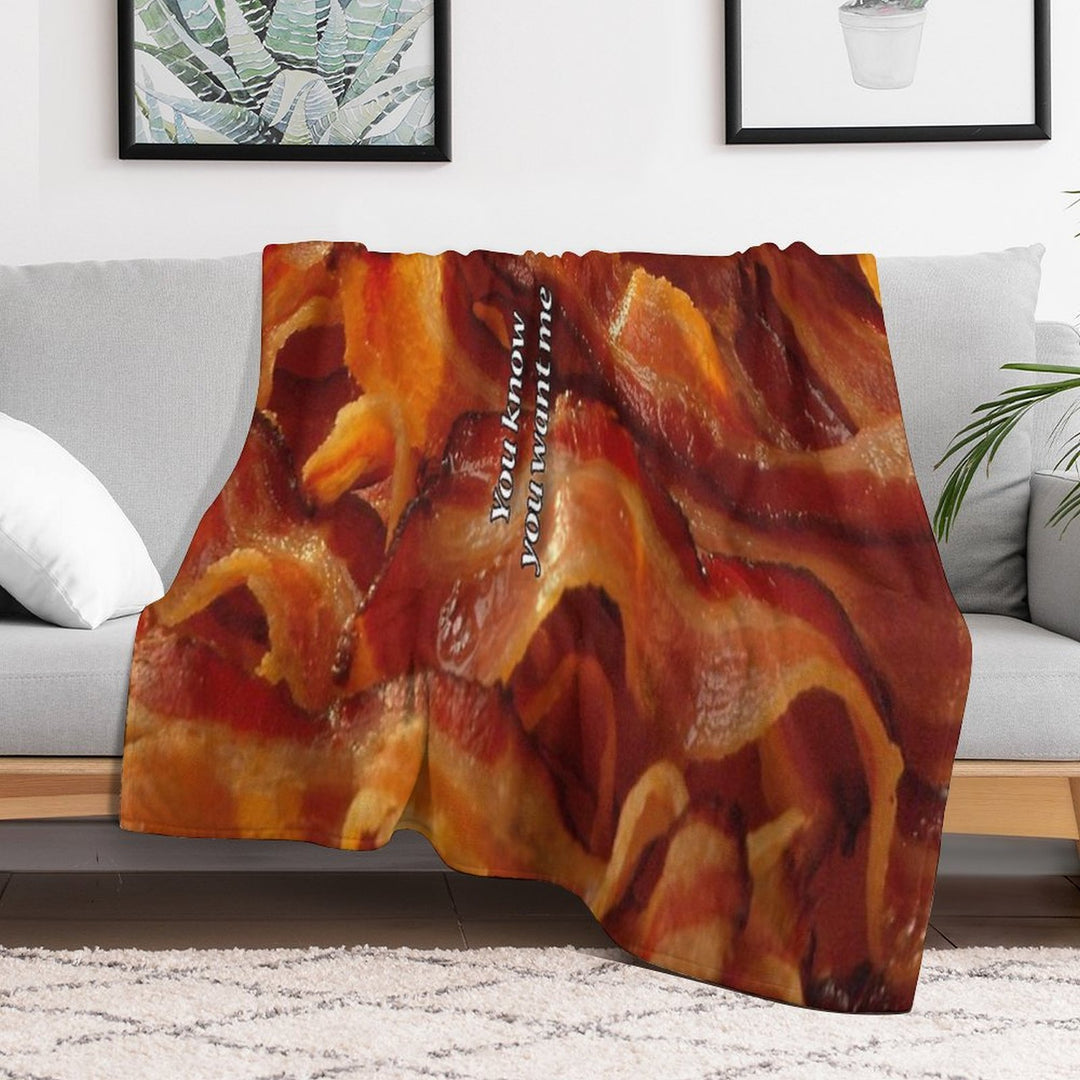 Bacon Shrink-resistant Throw Blanket