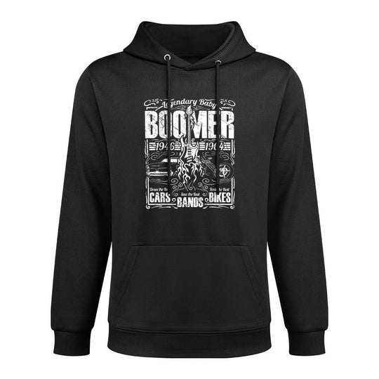 Cool Legendary Baby Boomer Birthday Design Born 1946 to 1964 Medium-Weight Fabric Hoodie