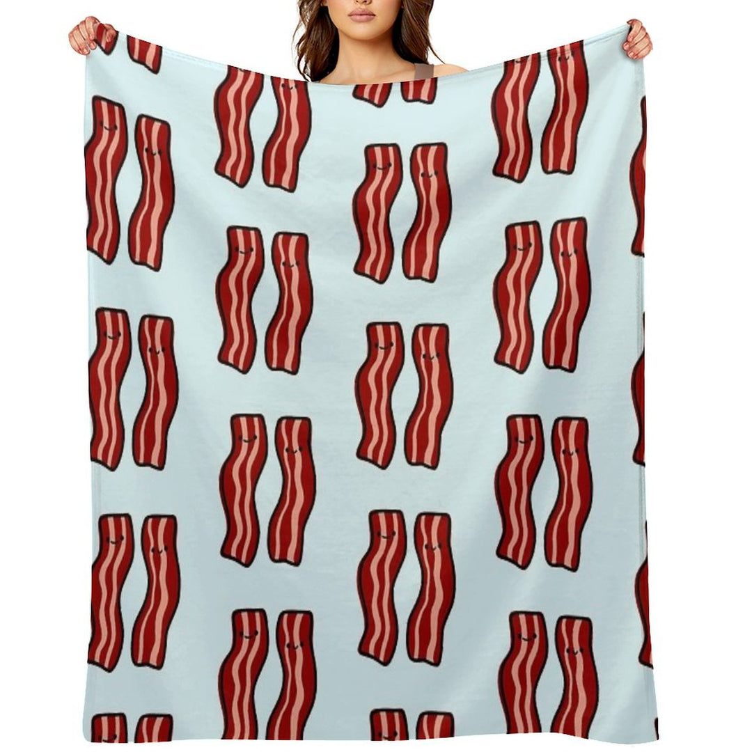 Cute Bacon Multi-functional Throw Blanket