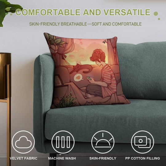 Start With Love Soft Fade-Resistant Throw Pillow